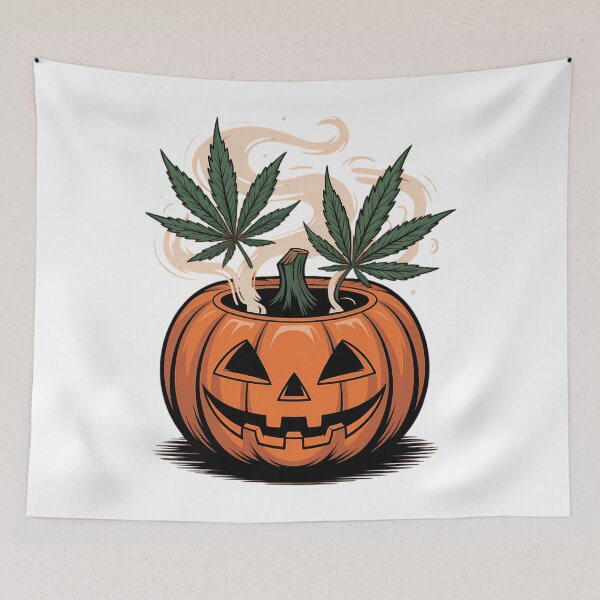 Item preview, Pumpkin Smoking Happy Halloween designed and sold by Moon-Ape.