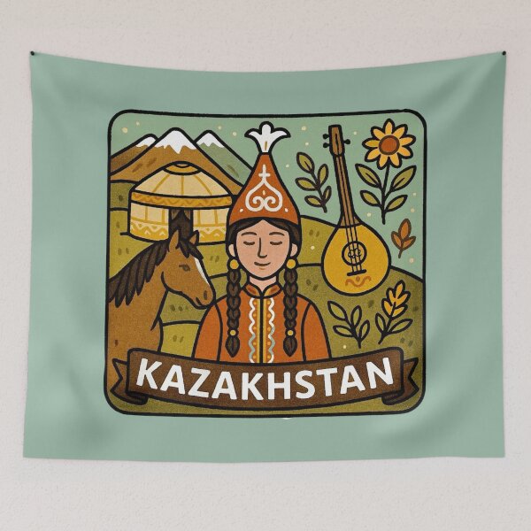 Item preview, Kazakhstan - Land of Nomads designed and sold by Myra365Art.