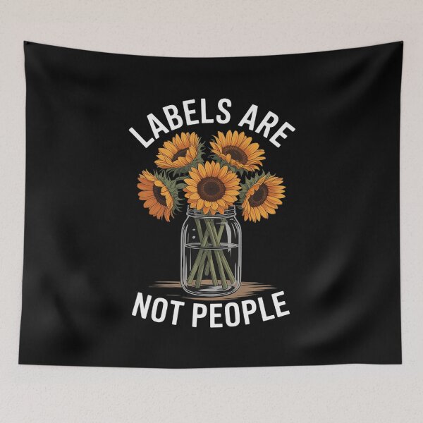 Item preview, Labels are for Jars not People Sunflower jar Flower Lovers designed and sold by khorbiasieno.