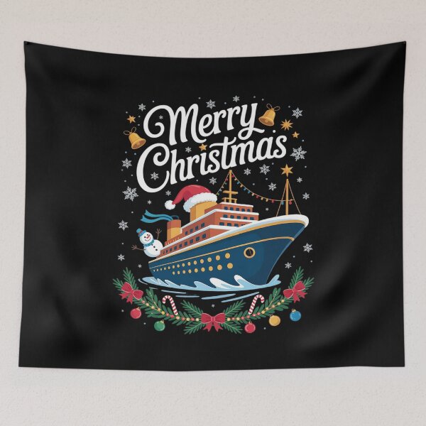 Item preview, Merry Cruisemas Xmas Lighting Santa Cruise Ship Christmas designed and sold by BeetleMalon.