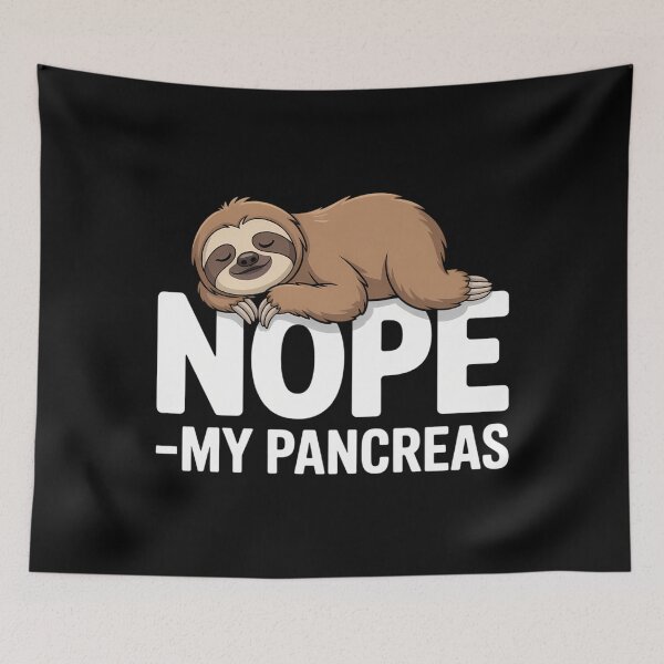Item preview, Pancreas Cute Sloth Type 1 T1D Diabetes designed and sold by WalshDrawnLaugh.