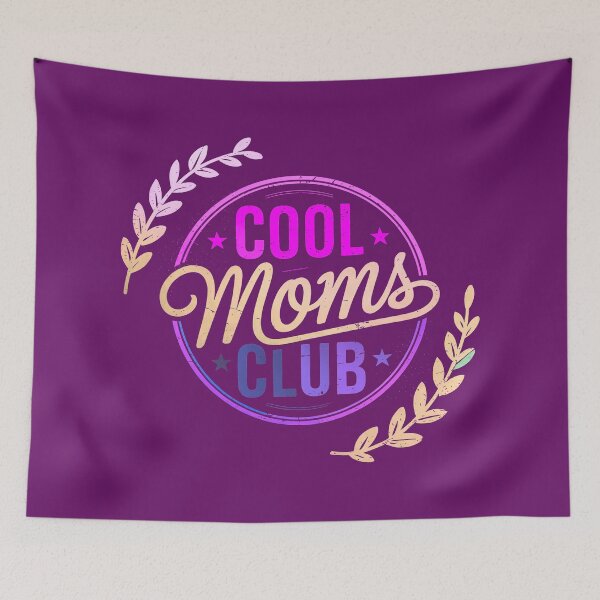 Item preview, COOL MOMS CLUB LOGO - MEMBER IN GOOD STANDING - Professionally crafted "washing machine" distressed - fine texture finish designed and sold by Big Bang Canvas.