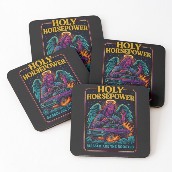 Item preview, “Holy Horsepower – Blessed Are the Boosted” designed and sold by Vibepop.store.