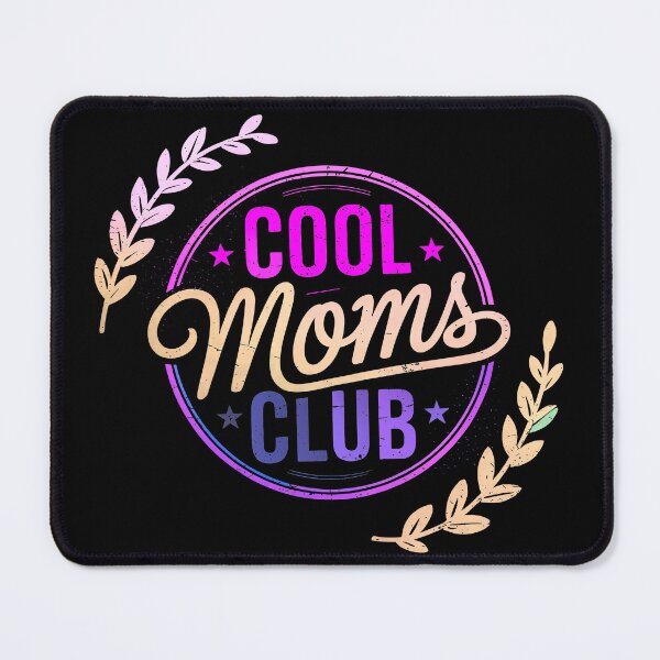 Item preview, COOL MOMS CLUB LOGO - MEMBER IN GOOD STANDING - Professionally crafted "washing machine" distressed - fine texture finish - on black designed and sold by Big Bang Canvas.