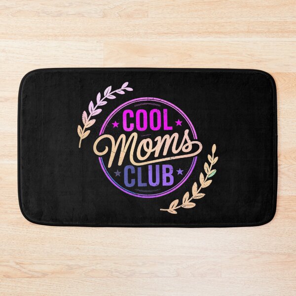 Item preview, COOL MOMS CLUB LOGO - MEMBER IN GOOD STANDING - Professionally crafted "washing machine" distressed - fine texture finish - on black designed and sold by Big Bang Canvas.
