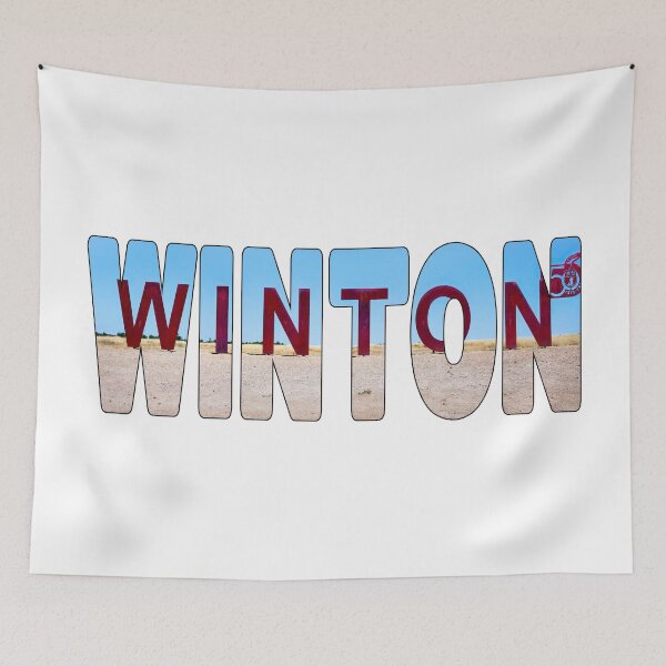 Item preview, WINTON - Town Sign Sunny Day Outback West Queensland Australia designed and sold by Adam Gormley.