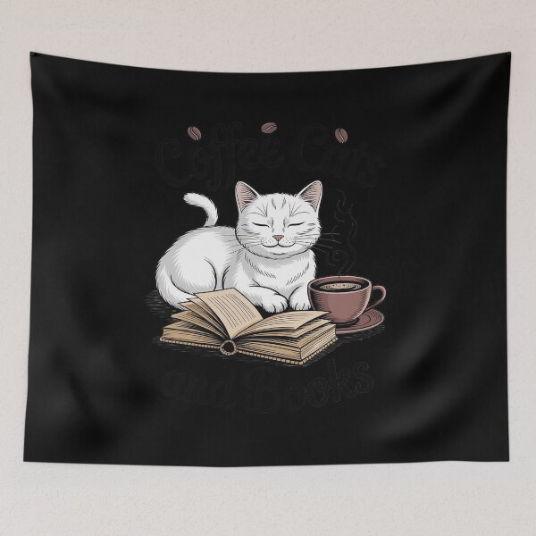 Item preview, Coffee Cats and Book Reader Book Lovers Librarian Bookworm designed and sold by August4Laughs25.