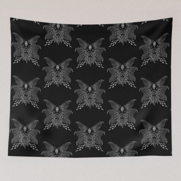 Item preview, Cthulhu, white line work  designed and sold by BellaDonnaDeWolf.