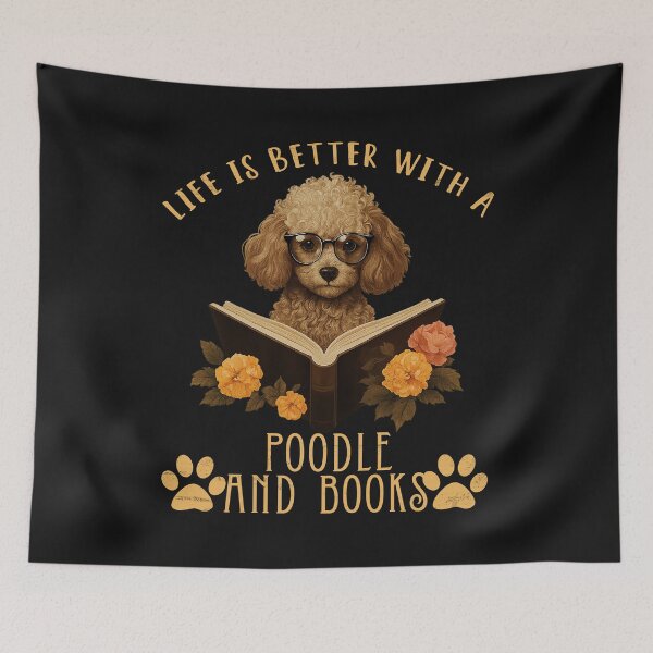 Item preview, Poodle and Books Dog Lover T-Shirt designed and sold by LarryMBrown.