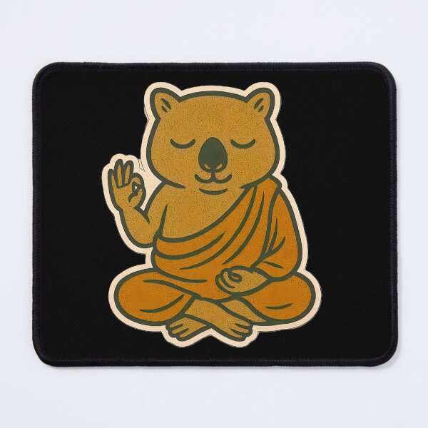 Item preview, Cute Zen Animal Meditation Buddha Art: Wombat designed and sold by PinUpPizzazz.