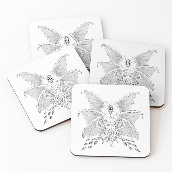 Item preview, Cthulhu, black line work designed and sold by BellaDonnaDeWolf.