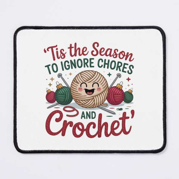 Item preview, Cute Christmas Yarn Ball Crochet Holiday Saying designed and sold by smilesupplyco..