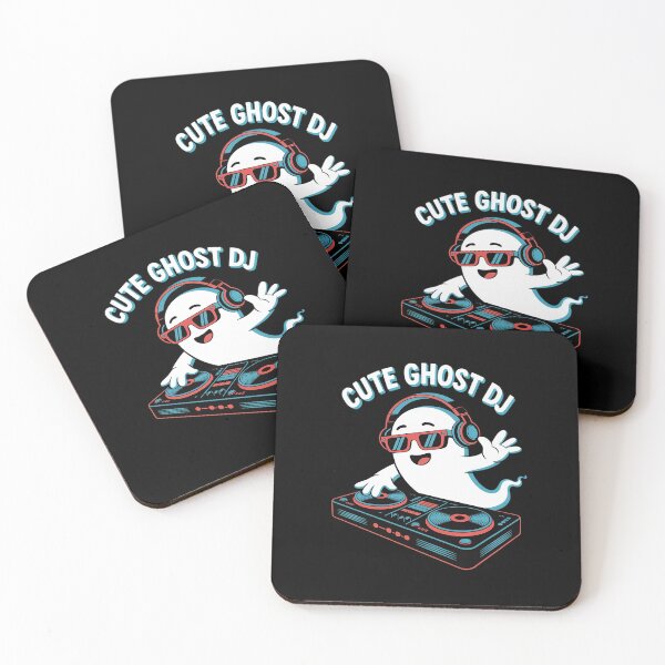 Item preview, Colorful EDM ghost DJ Funny Vaporwave Halloween music designed and sold by August4Laughs25.