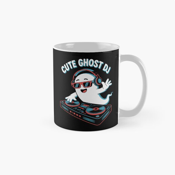 Item preview, Colorful EDM ghost DJ Funny Vaporwave Halloween music designed and sold by August4Laughs25.