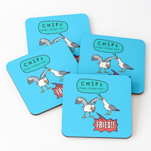 Item preview, Chips Chips Chips FRIES! Seagulls arguing - correct term for chips/fries. designed and sold by kiwioffcuts.