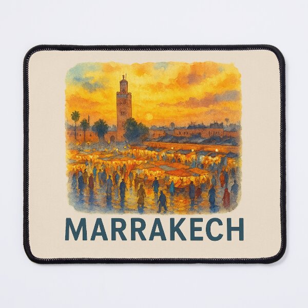 Item preview, Marrakech Jemaa el-Fnaa Watercolor Poster designed and sold by Bratak.