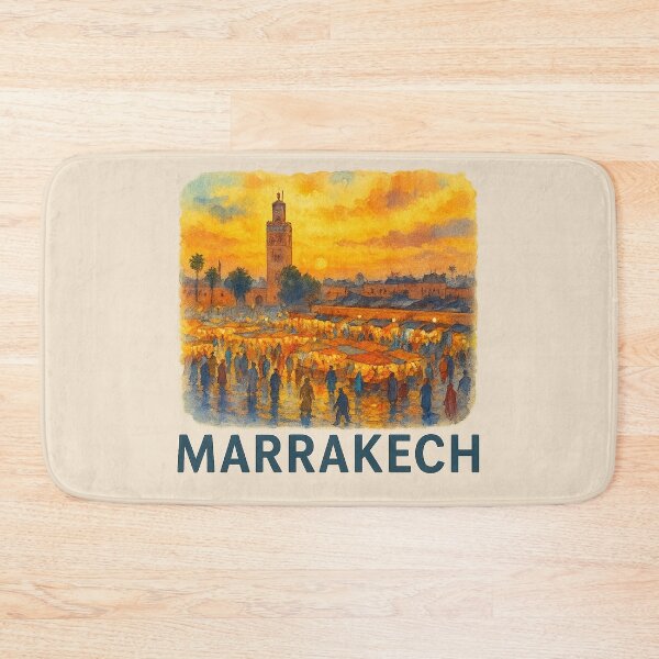 Item preview, Marrakech Jemaa el-Fnaa Watercolor Poster designed and sold by Bratak.