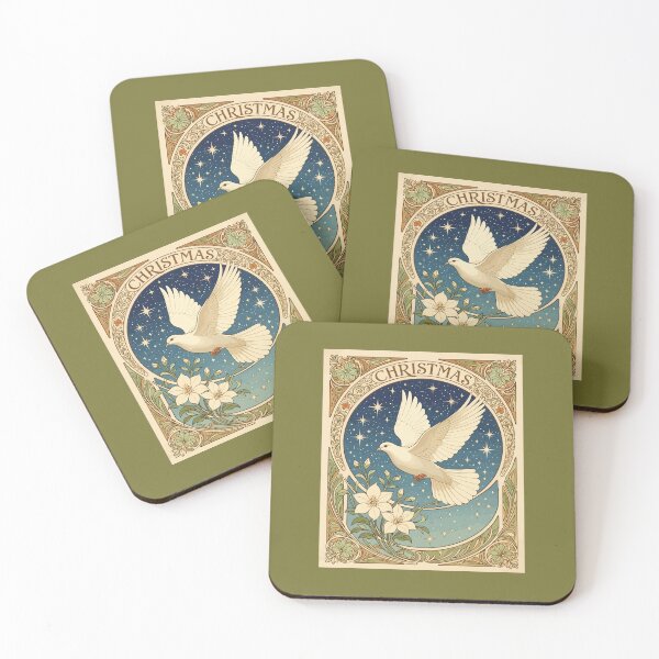 Item preview, Christmas Dove With Vintage-style Decorative Panels designed and sold by taiche.