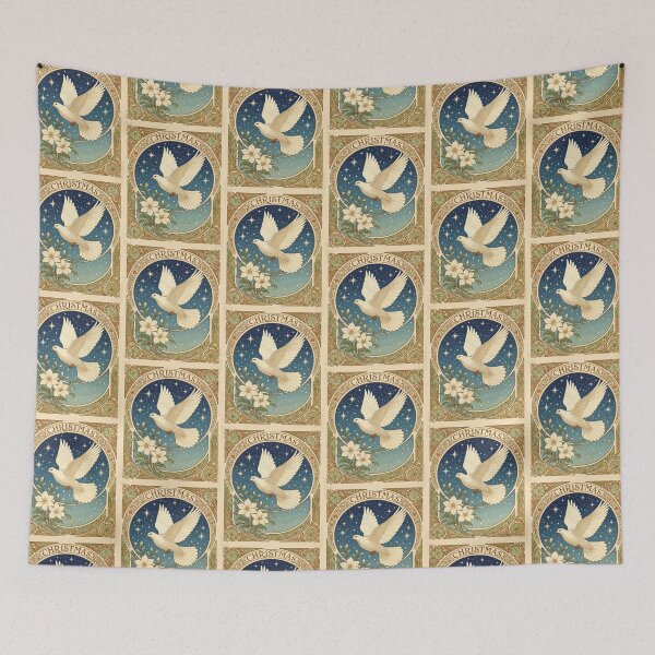 Item preview, Christmas Dove With Vintage-style Decorative Panels designed and sold by taiche.