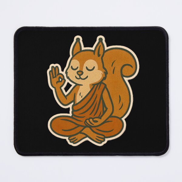 Item preview, Cute Zen Animal Meditation Buddha Art: Squirrel  designed and sold by PinUpPizzazz.