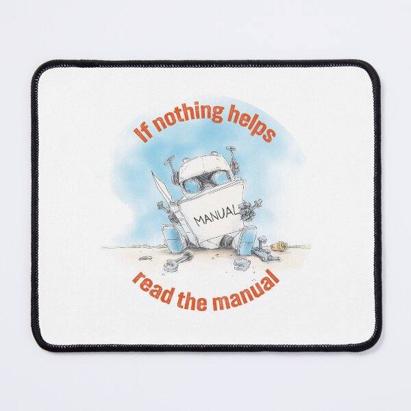 Item preview, If Nothing Helps Read the Manual - Broken Robot Illustration designed and sold by evk-art.