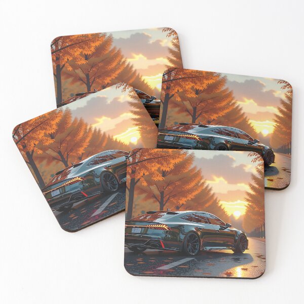 Item preview, Luxury car motif in autumn – digital anime art  designed and sold by Salimgor Hangaround Music.
