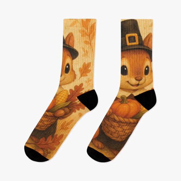 Item preview, cute squirrel celebrates Thanksgiving designed and sold by Mauswohn.