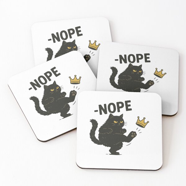 Item preview, No Kings in America Black Cat  No Kings , Funny Political Meme designed and sold by MarlinConroy.