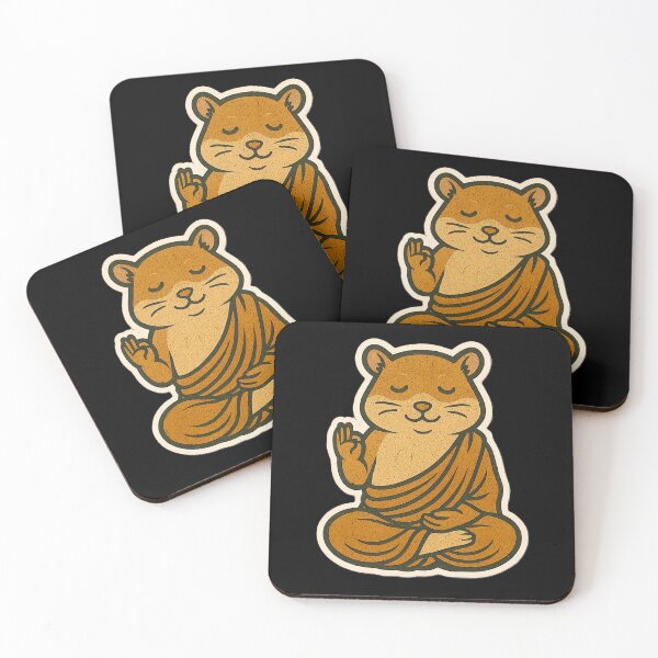 Item preview, Cute Zen Animal Meditation Buddha Art: Hamster designed and sold by PinUpPizzazz.