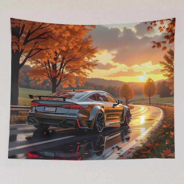 Item preview, Luxury car motif in autumn – digital anime art  designed and sold by Salimgor Hangaround Music.
