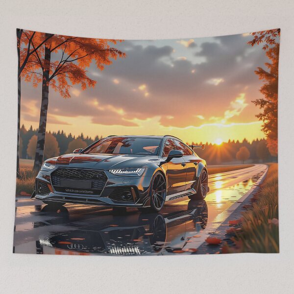 Item preview, Luxury sports car in autumn – anime art style designed and sold by Salimgor Hangaround Music.