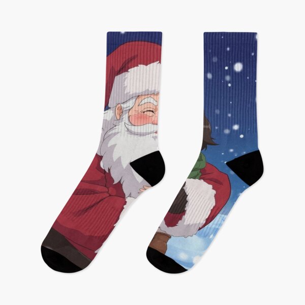 Item preview, Holiday Embrace – Santa and Child in Snowy Christmas Scene designed and sold by Cristhian Almanza.