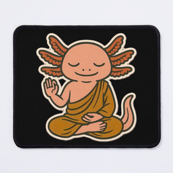 Item preview, Cute Zen Animal Meditation Buddha Art: Axolotl designed and sold by PinUpPizzazz.