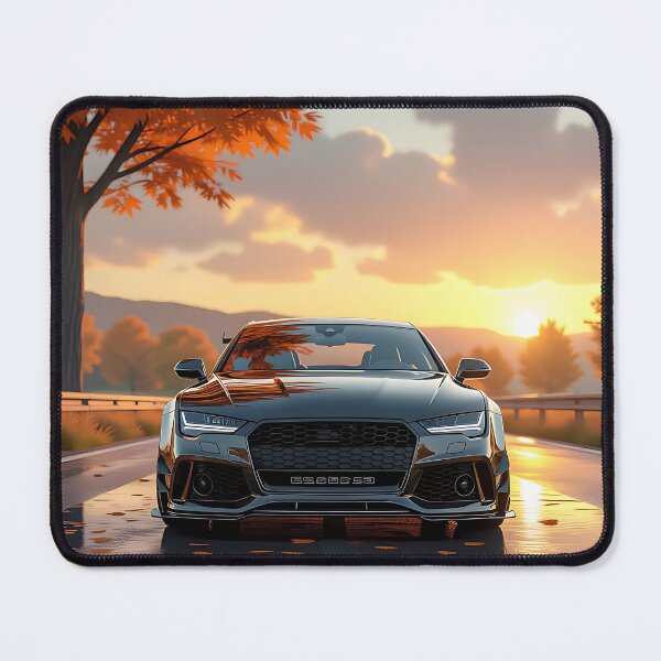 Item preview, Luxury sports car in autumn – Anime art style – front view designed and sold by Salimgor Hangaround Music.