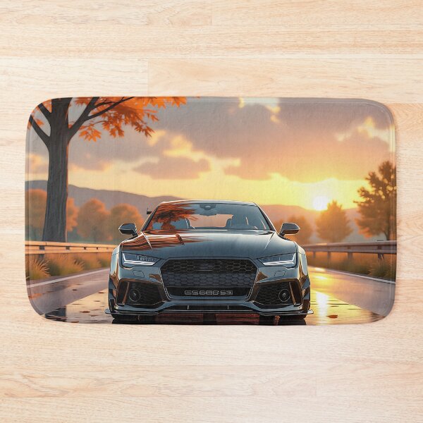 Item preview, Luxury sports car in autumn – Anime art style – front view designed and sold by Salimgor Hangaround Music.