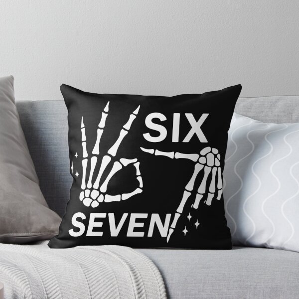Item preview, Skeleton Hands Six Seven Funny Halloween Sign designed and sold by brexastore.