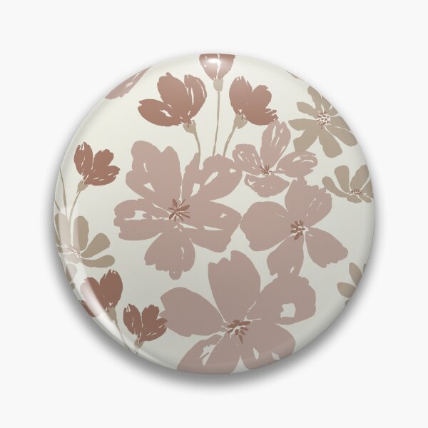 Item preview, Relaxed floral elegance - brown Mocha Mousse and Cannoli Cream pattern designed and sold by marufemia.