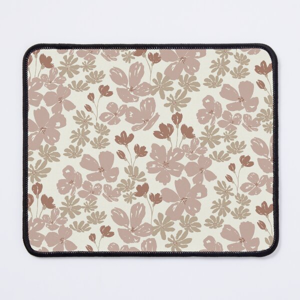 Item preview, Relaxed floral elegance - brown Mocha Mousse and Cannoli Cream pattern designed and sold by marufemia.