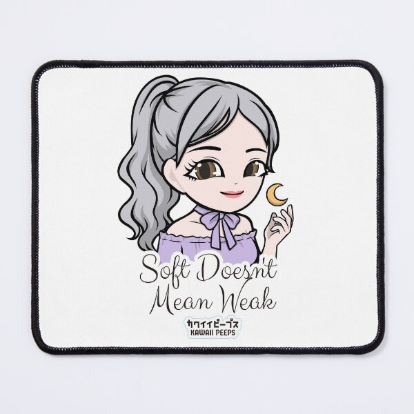 Item preview, Peaceful Kawaii "Soft Doesn't Mean Weak" Design – Soft Girl Aesthetic & Inner Strength Art designed and sold by P-L-Sardines.