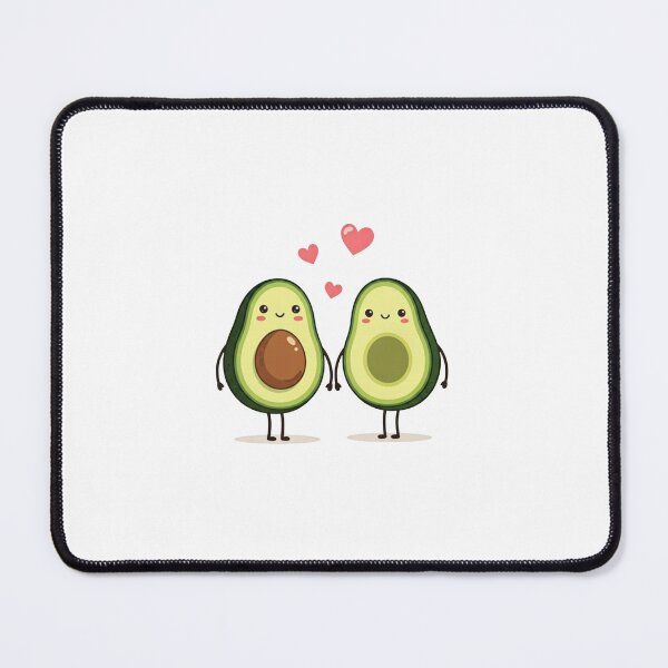 Item preview, Cute Avocado Couple Holding Hands – Kawaii Minimalist Love Illustration designed and sold by PixelVibe782.