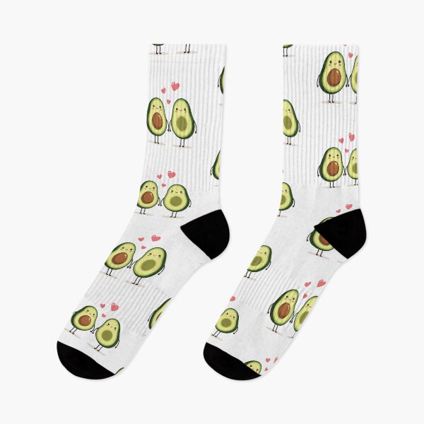 Item preview, Cute Avocado Couple Holding Hands – Kawaii Minimalist Love Illustration designed and sold by PixelVibe782.