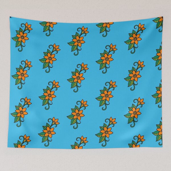 Item preview, Orange Flower Vine Art designed and sold by Harshit_Digital_Arts.