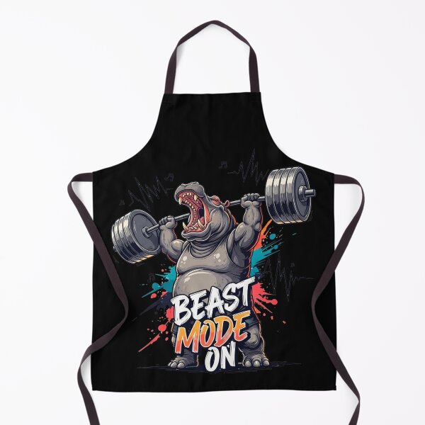 Item preview, Beast Mode Hippo Weightlifting Funny Gym Motivation designed and sold by SholoStudio.
