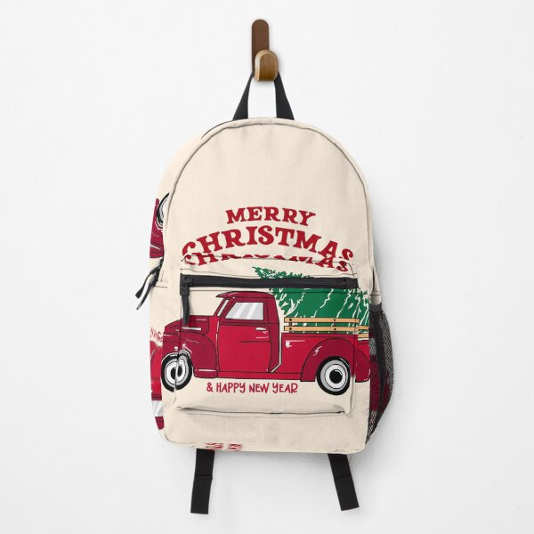Item preview, Merry Christmas Red Truck with Tree Vintage Illustration designed and sold by MaiZephyr.