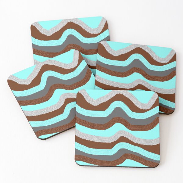 Item preview, Oil Painting Brush Strokes – Turquoise, Brown, and Grey Abstract Art Design designed and sold by Cultradesign.