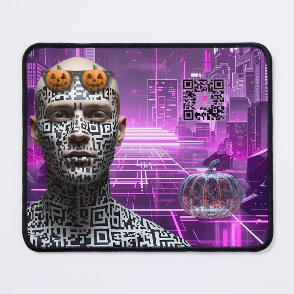 Item preview, QR Phantom - Neon Laser Halloween designed and sold by DadimLovesPunky.