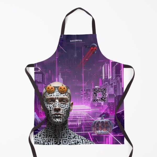 Item preview, QR Phantom - Neon Laser Halloween designed and sold by DadimLovesPunky.