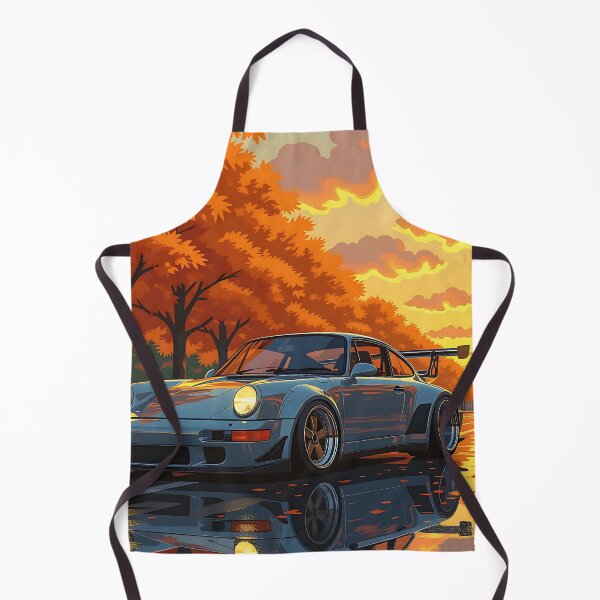 Artikelvorschau, Klassischer Sportwagen im Herbst – Digitales Anime Art Oldtimer Motiv entworfen und verkauft von Salimgor Hangaround Music.