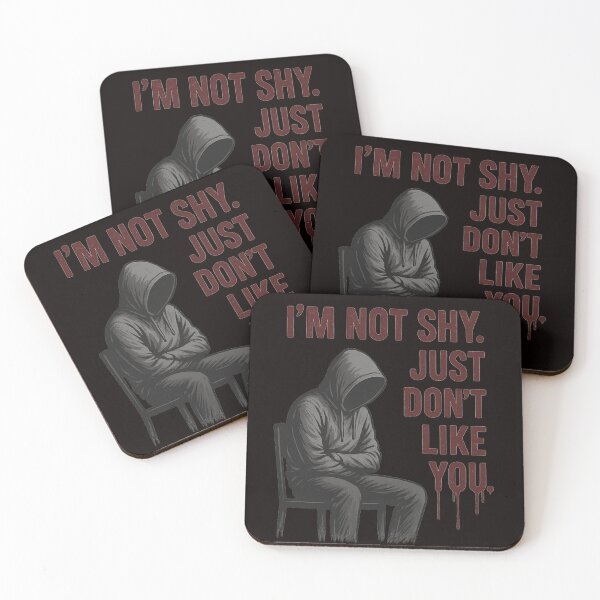 Item preview, I’M NOT SHY – hooded figure, dark introvert sarcasm designed and sold by Tadeusz1.