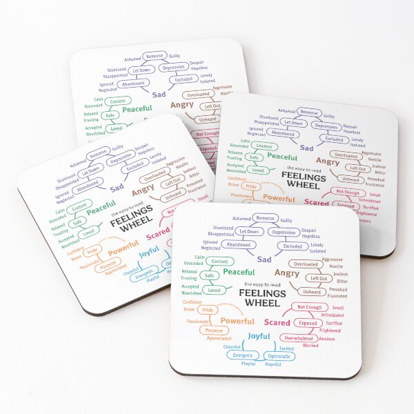 Item preview, Feelings and Emotions Wheel – Easy-to-Read Mental Health Chart designed and sold by Angie Cibis Graphic Design.